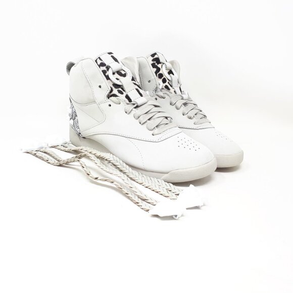 Reebok Wonder Woman Freestyle Hi Cheetah Shoe Sneaker FW4658 Grey Womens Size 7 - Picture 4 of 12